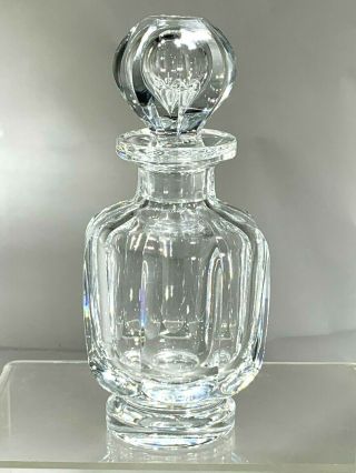 Elegant Heavy Baccarat France Malmaison Cut Crystal Perfume Bottle