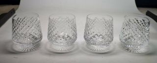 Best Set Of 4 Waterford Crystal Alana Pattern Roly Poly Tumblers