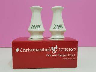 Nikko Christmastime Salt And Pepper Shakers Christmas Japan Box Educ