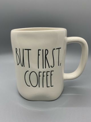 Rae Dunn But First Coffee Mug Tea Collectible Farmhouse Love Gift Idea