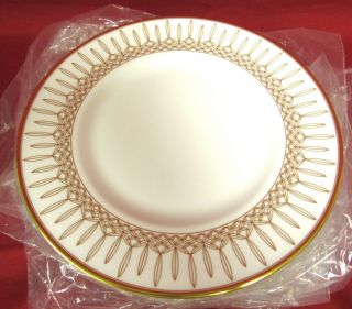 Waterford Lismore Lace Gold Accent Salad Plate 9 " Bone China - Set Of 8