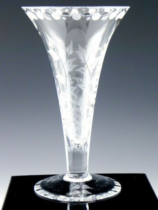 William Yeoward Crystal Fern Series 7 - 7/8 " Trumpet Vase
