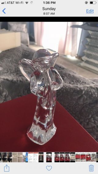 Baccarat Crystal Nativity Angel With Horn 6” Retired