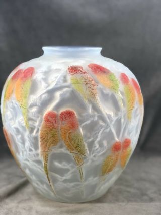 Consolidated Phoenix Glass Art Deco Reuben Haley Purruches Martele 10 1/2 " Vase