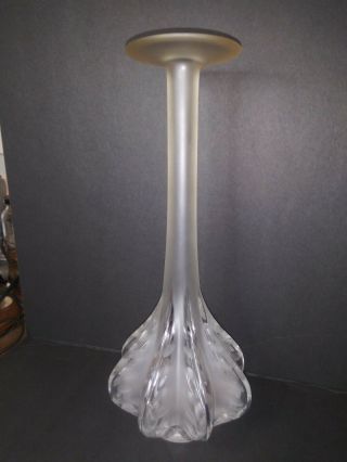 Lalique France Marie Claude Lalique Frosted Crystal Vase