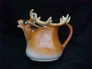 Royal Bayreuth Creamer In The Form Of A Stag With Antlers - - And