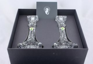 Set Of 2 Waterford Crystal Lismore 8 " Candlesticks,  Made In Ireland –