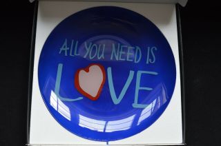 Beatles.  All You Need Is Love Crystal Glass Plate Nybro Quality Official Limited