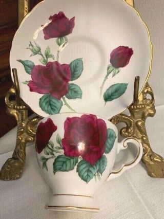 Vintage Tuscan Fine English Bone China Tea Cup & Saucer Roses
