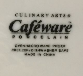 Set of 3 Culinary Arts Cafeware White Salad Plates 3