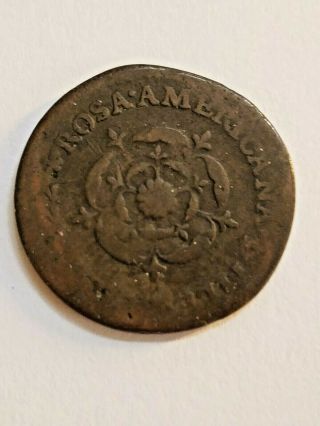 1722 Rosa Americana Half Pence Cent U.  S.  Colonial Coin