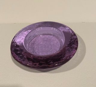 Fire And Light Recycled Glass Candle/wine Holder Purple Color