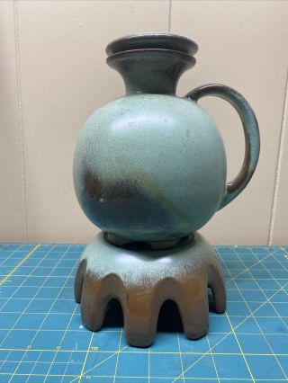 Frankoma Pottery Prairie Green Coffee Pot With Lid And Warmer 82