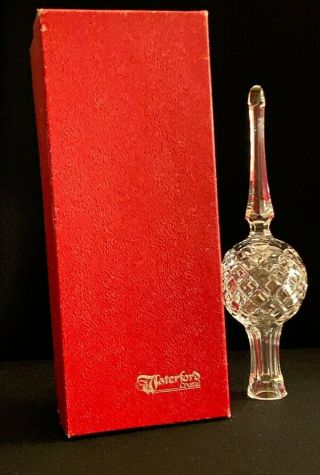Waterford Crystal,  Gorgeous Christmas Tree Topper Ornament 10.  25 ",
