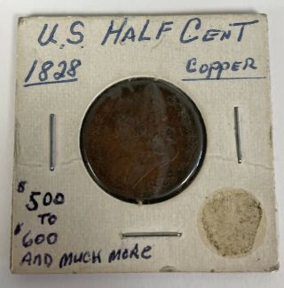 1828 Classic Head Half Cent United States Coin
