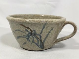 Old Time Pottery Soup Mug Speckled Glaze Redware Red Ware Clay