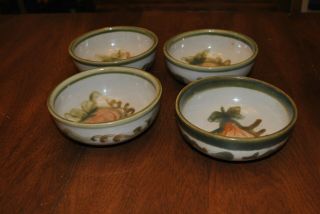 4 Louisville Stoneware Pottery John B Taylor Harvest 5 1/4 " Soup Or Cereal Bowls