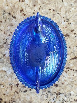 Cobalt Blue Indiana Glass Hen On Nest 3
