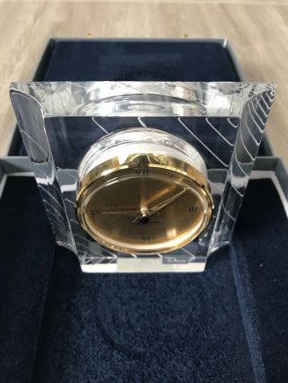 NIB DAUM France Crystal Glass Bubble Clock Mantle Clock 3