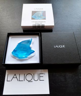 Lalique Fish,  Rare/unusual Colour,  Blue Special,  Angel Fish.  Bnib Gift Idea