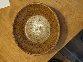 Ben Owen Pottery Bowl Dish North Carolina Westmoore.  Brown Specs
