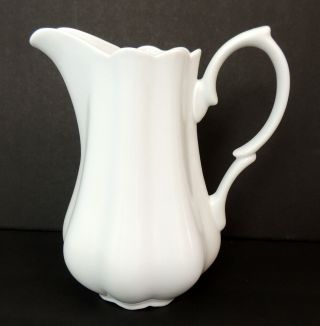 I.  Godinger White Porcelain Pitcher 7.  5 " Carafe