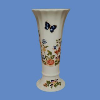 Aynsley Cottage Garden Porcelain Bud Vase Butterfly Made England 6 " Floral