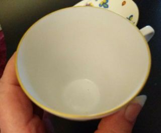 Vintage Farmer’s Rose Porsgrund Norway Porcelain Tea Cup &Saucer Norwegian China 3