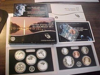 2019 S Us Annual Silver 11 Coin Proof Set,  W Reverse Penny