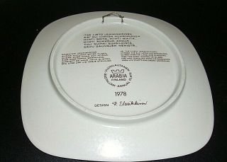 Arabia Kalevala Annual Plate Design Raija Uosikkinen 1978 3
