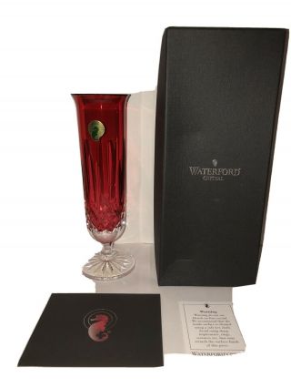 Waterford Crystal Lismore Crimson 8 " Stem Base Brand Very Good Look