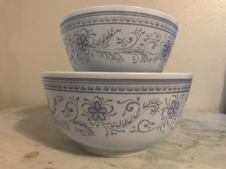 Set Of 2 Vintage 1967 Pyrex Ovenware Brittany Blue One 478 And 479