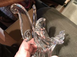 Baccarat Crystal Angel With Dove Signed Jean Boggio