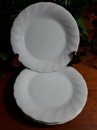 3 Sheffield Porcelain Fine China Bread/butter Plates Bone White 6.  75 " Pristine