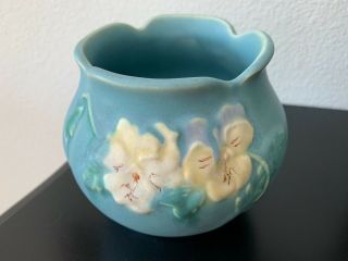 Weller Pottery Panella Blue Art Deco Vase " Since 1872 B - 2 "