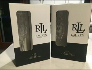 Nwt Set Of 4 Ralph Lauren Home Aston Champagne Flutes