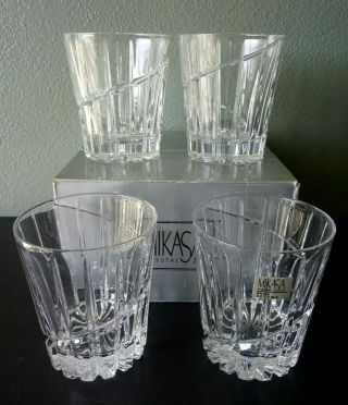 Mikasa - Uptown - Fine Crystal Double Old Fashioned Glasses - Set Of 4
