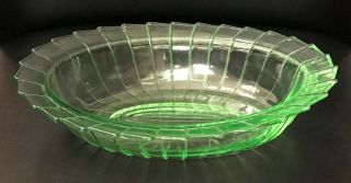Sierra Pinwheel Green Depression Glass Oval Vegetable Bowl