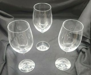Set Of 3 Sommelier By Waterford Crystal Wine Glasses