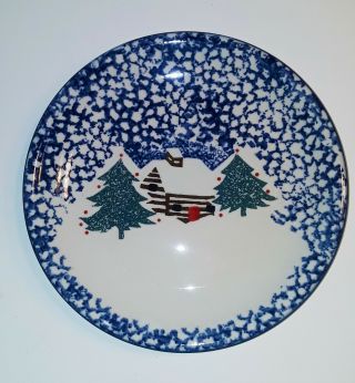 Tienshan Folk Craft Cabin In The Snow Stoneware 10 " Plate Replacement