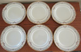 Set Of 6 Noritake Barrymore 9737 Bread & Butter Plates 61/2 "