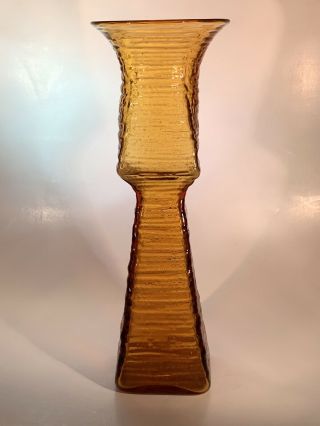 Wayne Husted - Mid Century Modern - Blenko - Amber/brown Color - Art Glass Vase