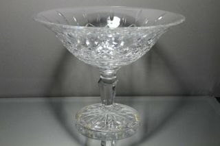 One (1) Waterford Crystal Lismore Centerpiece Large Compote Bowl 10 3/8 "