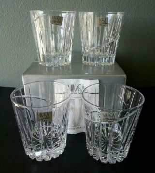 Mikasa - Uptown - Fine Crystal Double Old Fashioned Glasses - Set Of 4 -