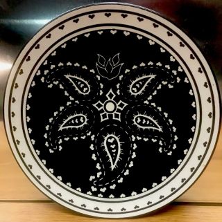 Paisley Black & White By Home Target Stoneware 8 1/4” Salad Plate