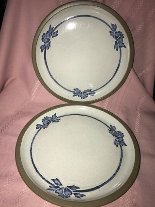 2 Midwinter Wedgwood Blue Print 10.  5” Dinner Plates
