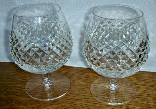 2 Waterford Crystal Alana Brandy Snifter Glasses 5 1/8 " Made In Ireland