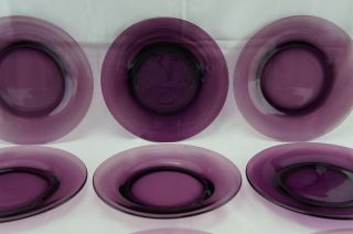 Bryce Aquarius Amethyst Purple (9) Luncheon Plates,  8 1/4 