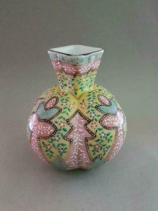 Large Victorian Thomas Webb & Sons Moroccan Opaline Art Glass Vase