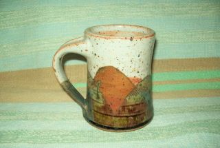 16 Oz Earthtone Stoneware Mug - Hand Thrown Pottery Coffee Tea - Made In Vermont